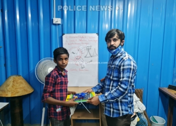 போலீஸ் நியூஸ் பிளஸ் சார்பாக எளிய மாணவர்களுக்கு நோட்டு புத்தகம் மற்றும் எழுது பொருட்கள் வழங்கப்பட்டது