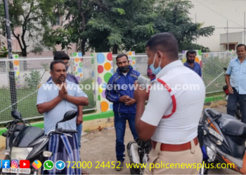 தலைக்கவசம்முக்கியத்துவத்தை பற்றி போக்குவரத்து ஆய்வாளர் விழிப்புணர்வு