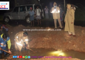 கால்வாய் பகுதிகளை சரி செய்த காவல்துறை