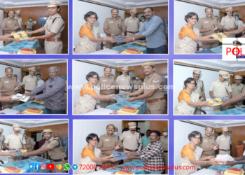 காவல்துறையினருடன் இணைந்து தீபாவளி கொண்டாடிய மாவட்ட ஆட்சியாளர்