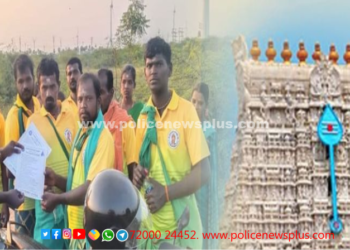 பாதயாத்திரை செல்லும் பக்தர்களுக்கு சாலை பாதுகாப்பு குறித்து விழிப்புணர்வு