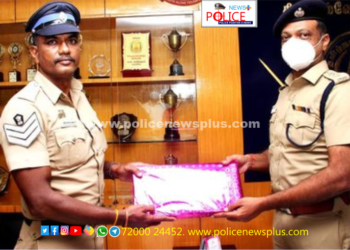 விடுப்பில் இருந்தாலும் கடமை தவறாது காவல் பணியாற்றிய காவலருக்கு பாராட்டு