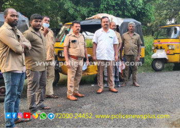போக்குவரத்து அலுவலர்கள் 5 ஆட்டோ ரிக்க்ஷாக்களை சிறை பிடித்தனர்