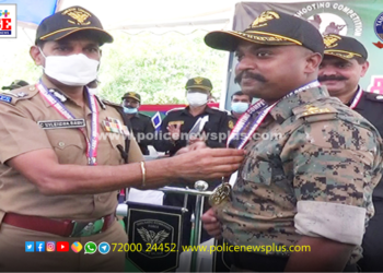 வருடாந்திர துப்பாக்கி சுடும் போட்டியில்,வெற்றி பெற்றவர்களுக்கு பரிசு வழங்கிய டி.ஜி.பி