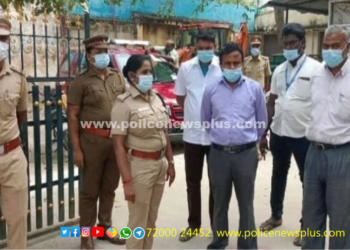 தேர்தலை முன்னிட்டு பாதுகாப்பு பணி குறித்து மாவட்ட காவல் கண்காணிப்பாளர் ஆய்வு