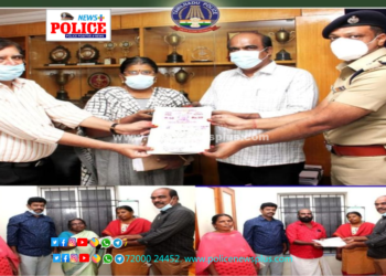 4.87 ஏக்கர் நிலம் மீட்க காரணமாக இருந்த  நில அபகரிப்பு  தடுப்பு சிறப்பு பிரிவு காவல் துறையினர்.