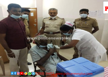 டி.ஜி.பி உதவியால் தடுப்பூசி பெற்ற முதியவர்