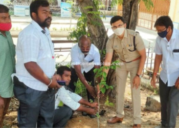 மாவட்ட காவல் கண்காணிப்பாளர் தலைமையில் மர கன்றுகள் நடவு செய்யப்பட்டது