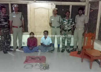 சருகுமான் வேட்டையாடிய இருவர் கைது.
