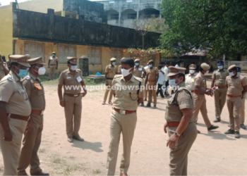 நகர்ப்புற உள்ளாட்சி தேர்தலுக்காக 1290 காவலர்கள் பாதுகாப்பு பணியில் ஈடுபடுத்தப்பட்டுள்ளதாக திருவள்ளூர் காவல் கண்காணிப்பாளர் தகவல்.