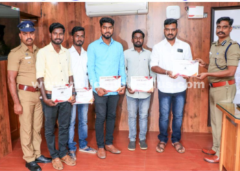 காவல்துறை விழிப்புணர்வு குறும்படம் தயாரிப்பு குழுவினருக்கு SP பாராட்டு.