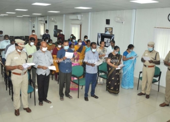 காஞ்சிபுரம் காவல் அலுவலகத்தில்  உறுதிமொழி