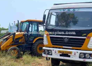 மணல் கடத்தல் ஆசாமிகளுக்கு வலைவீச்சு வாகனம் பறிமுதல்