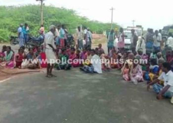 விருதுநகரில், கிராம மக்கள் சாலை மறியல்!