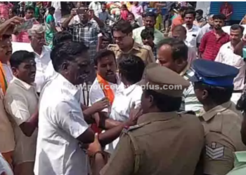 குளித்தலையில் பா.ஜனதா, தி.மு.க.வினர்,  இடையே வாக்குவாதம்  24 பேர் கைது!