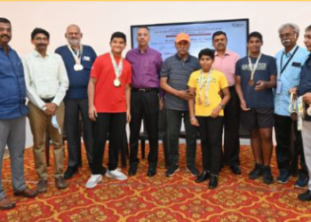 மாநில துப்பாக்கிசுடும் போட்டியில், வெற்றிபெற்றவர்களுக்கு பதக்கங்கள்!