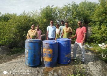 காவல்துறையினரால் அழிக்கபட்ட, 750 லிட்டர் கள்ளச்சாராயம்!