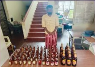மதுபாட்டில்களை, பதுக்கிய நபர் கைது!