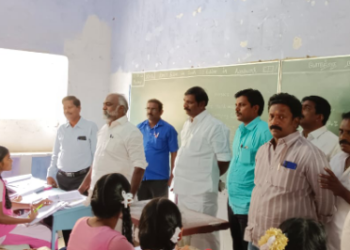 பொன்னேரி டி. வி. எஸ் ரெட்டி மேல்நிலைப் பள்ளியில் ,சட்டமன்ற உறுப்பினர்  ஆய்வு!