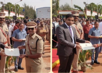 சிறப்பாக பணியாற்றிய காவல்துறையினருக்கு,பாராட்டுச் சான்றிதழ்!