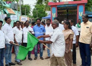 மீஞ்சூரில் தூய்மை குறித்து, விழிப்புணர்வு பேரணி!