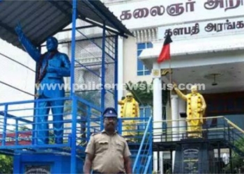 தலைவர்களின் சிலைகளுக்கு,  காவல்துறையினர் பலத்த பாதுகாப்பு!