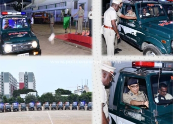 ரோந்து வாகனங்களை  துவக்கி வைத்த, காவல் ஆணையர்!