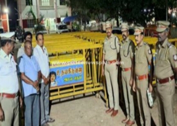 தனியார் நிறுவனம் சார்பில் 60 தடுப்புகள்!