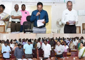 உசிலம்பட்டி வட்டம், முதலைக்குளம் கிராமத்தில் நடைபெற்ற கிராம சபைக் கூட்டம்.