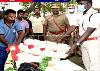 திறம்பட பணிபுரிந்த காவல் மோப்ப நாய்க்கு S.P யின் அஞ்சலி