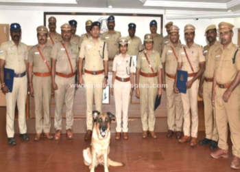 கொலை வழக்கில் சிறப்பாக துப்பு துலக்க உதவிய மோப்ப நாய்க்கு பாராட்டு!