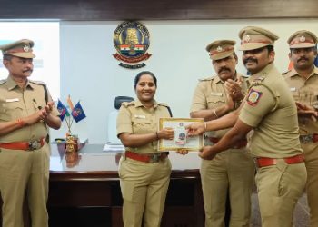 காவலர்களை கௌரவப்படுத்திய இராணிப்பேட்டை எஸ்.பி