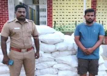 கடத்தபட்ட 623 கிலோ பொருட்கள் பறிமுதல் வாலிபர் கைது!