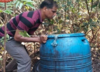 1400 லிட்டர் கள்ளச்சாராய ஊரல்கள் அழிப்பு!