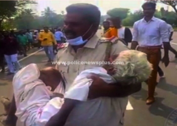 முதியவரை காப்பாற்றிய காவல் ஆய்வாளர்