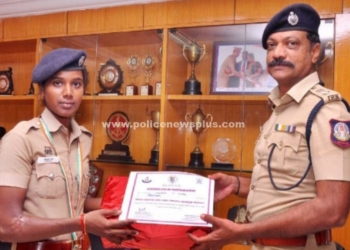 அகில இந்திய போட்டியில் வெற்றி பெற்ற பெண் காவலர்!