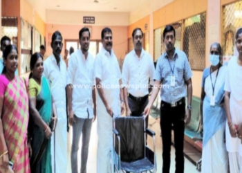 மாற்றுத்திறனாளிகளுக்கு உபகரணம் வழங்கிய நகர மன்ற தலைவர்