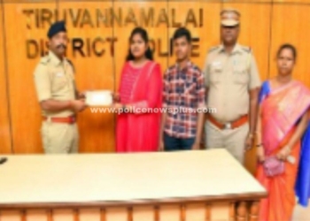 மாணவர்களுக்கு ஊக்கத்தொகை வழங்கிய S.P