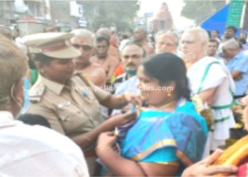 பக்தர்களுக்கு முன்னெச்சரிக்கை பாதுகாப்பு பணி