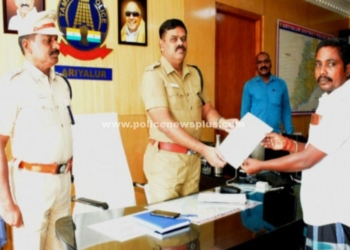 பொய்யூர் கிராம வாலிபரை கைளரவித்த S.P