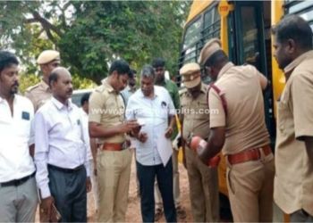 22 பள்ளிகளில் உள்ள 185 வாகனங்கள் அதிரடி ஆய்வு