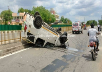 காரின் டயர் வெடித்து ஒருவர் பலி