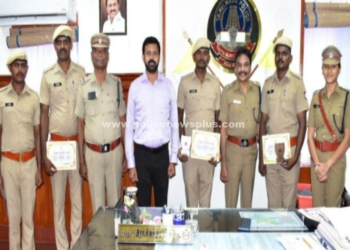 மாநில அளவில் பரிசு வென்ற ஊர்க்காவல் படையினருக்கு S.P வாழ்த்து