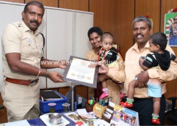 10 மாத குழந்தை உலக சாதனை மாவட்ட காவல் கண்காணிப்பாளர் பாராட்டு