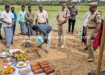 காவலர்கள் தங்கும் இல்லம் கட்டும் பணி