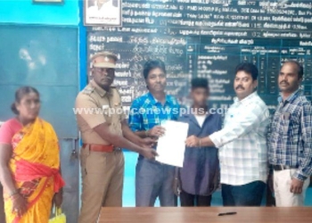 பள்ளி இடைநின்ற மாணவரை மீண்டும் பள்ளியில் சேர்த்த பெரம்பலூர் மாவட்ட காவல்துறையினர்