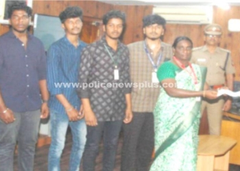 கல்லூரி மாணவர்களை பாராட்டிய S.P