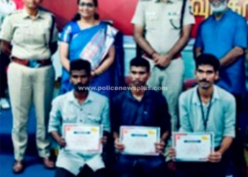 கல்லூரி மாணவ மாணவிகளை பாராட்டிய மாவட்ட காவல் கண்காணிப்பாளர்