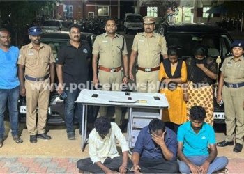 கத்தியை காட்டி பணம் பறிக்கும் கும்பலை மடக்கிய காவல்துறையினர்