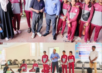 நீதிமன்ற வளாகத்தில் யோகா பயிற்சி